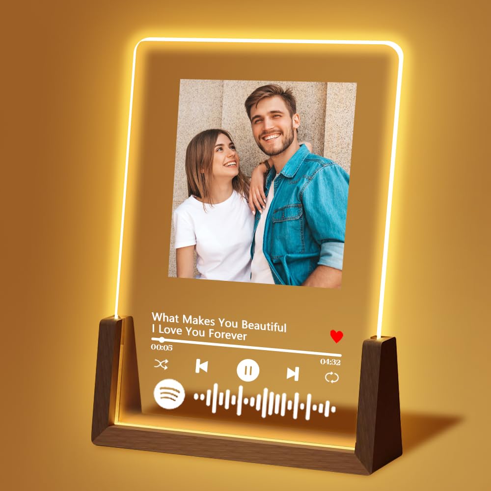 Personalized Spotify Night Light - Custom Photo Gift for Couples | Anniversary, Birthday & Christmas Present