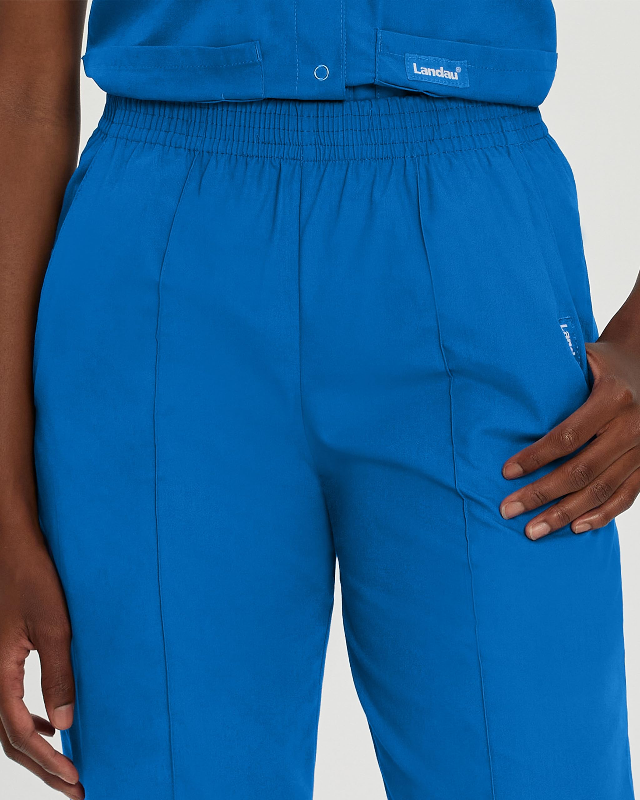 Landau Essentials 8320 Medical Scrubs - Galaxy Blue MT - Comfortable & Durable for Nurses, Doctors & Healthcare Professionals - Perfect for Long Shifts & Hospital Work