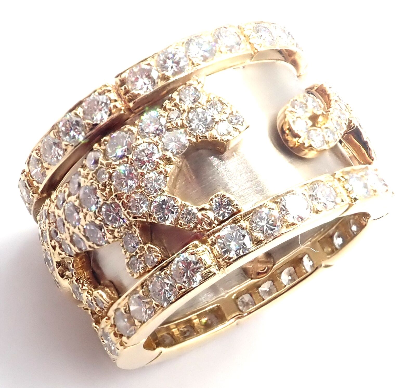 Cartier Panthère Mahango 18k Yellow & White Gold Diamond Ring for Women - Luxury Wedding, Engagement & Anniversary Jewelry Gift
