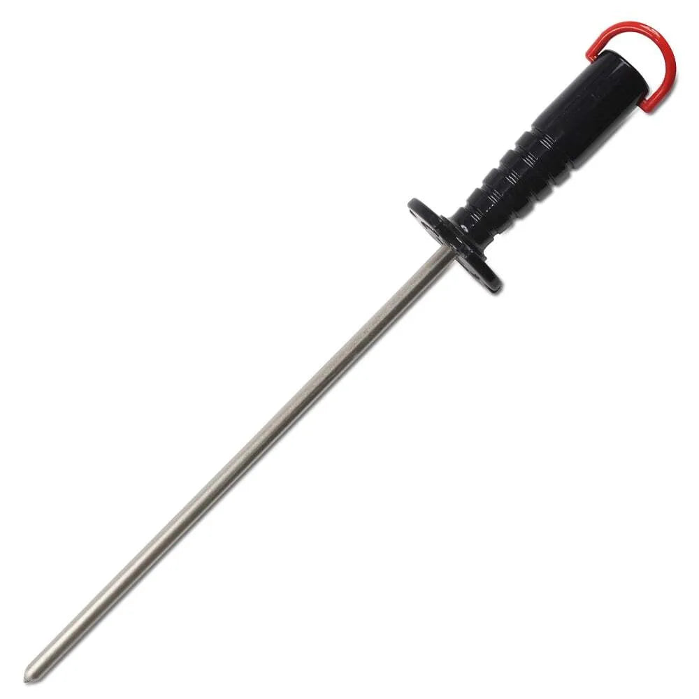 Premium Diamond Steel Knife Sharpener - 12 Inch Professional Honing Rod for Kitchen Knives | Perfect for Chefs, Home Cooks & Outdoor Enthusiasts