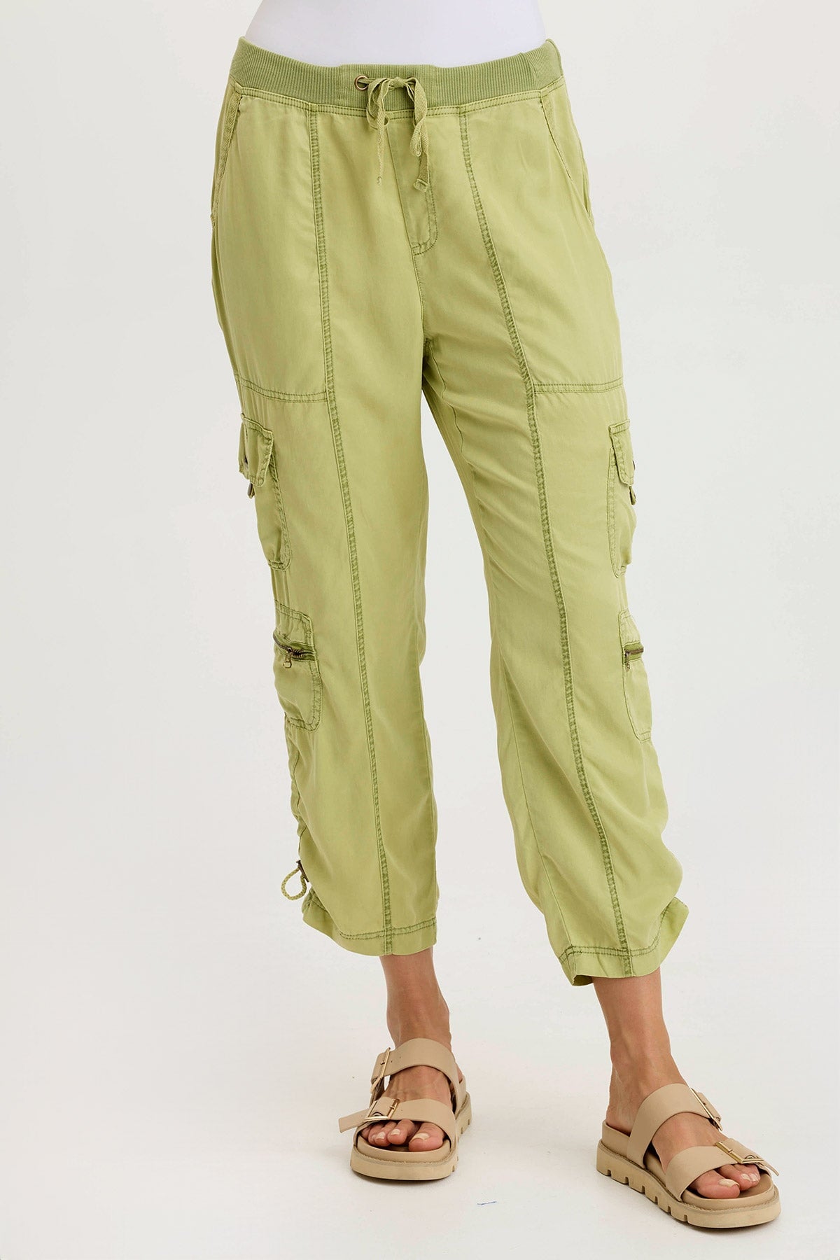 Selmy Twill Corded Cargo Crop Pants for Women - High Waist Utility Pants with Pockets - Perfect for Hiking, Travel & Casual Wear