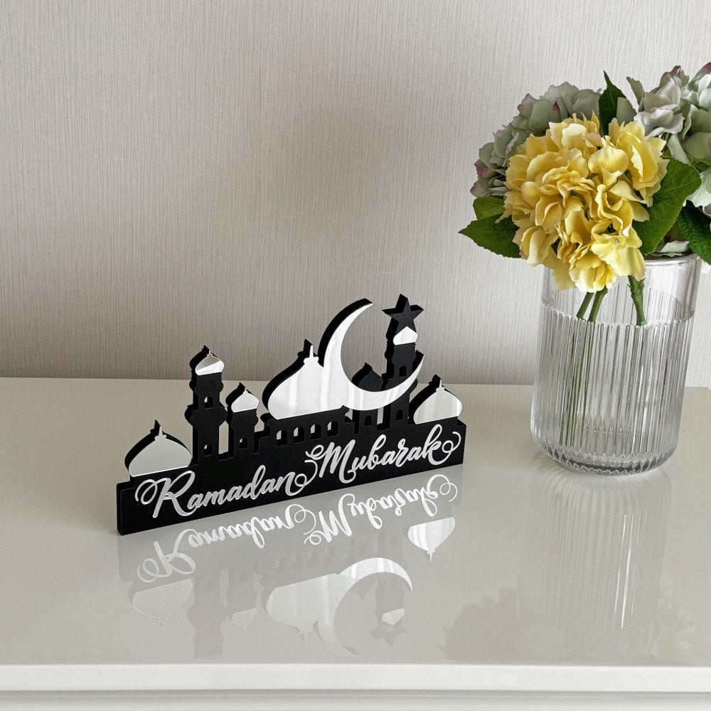 Ramadan Decorations - Islamic Tabletop Art & Home Decor for Ramadan, Eid, and Islamic Celebrations - Perfect for Gifting, Dining Table, and Living Room Decor
