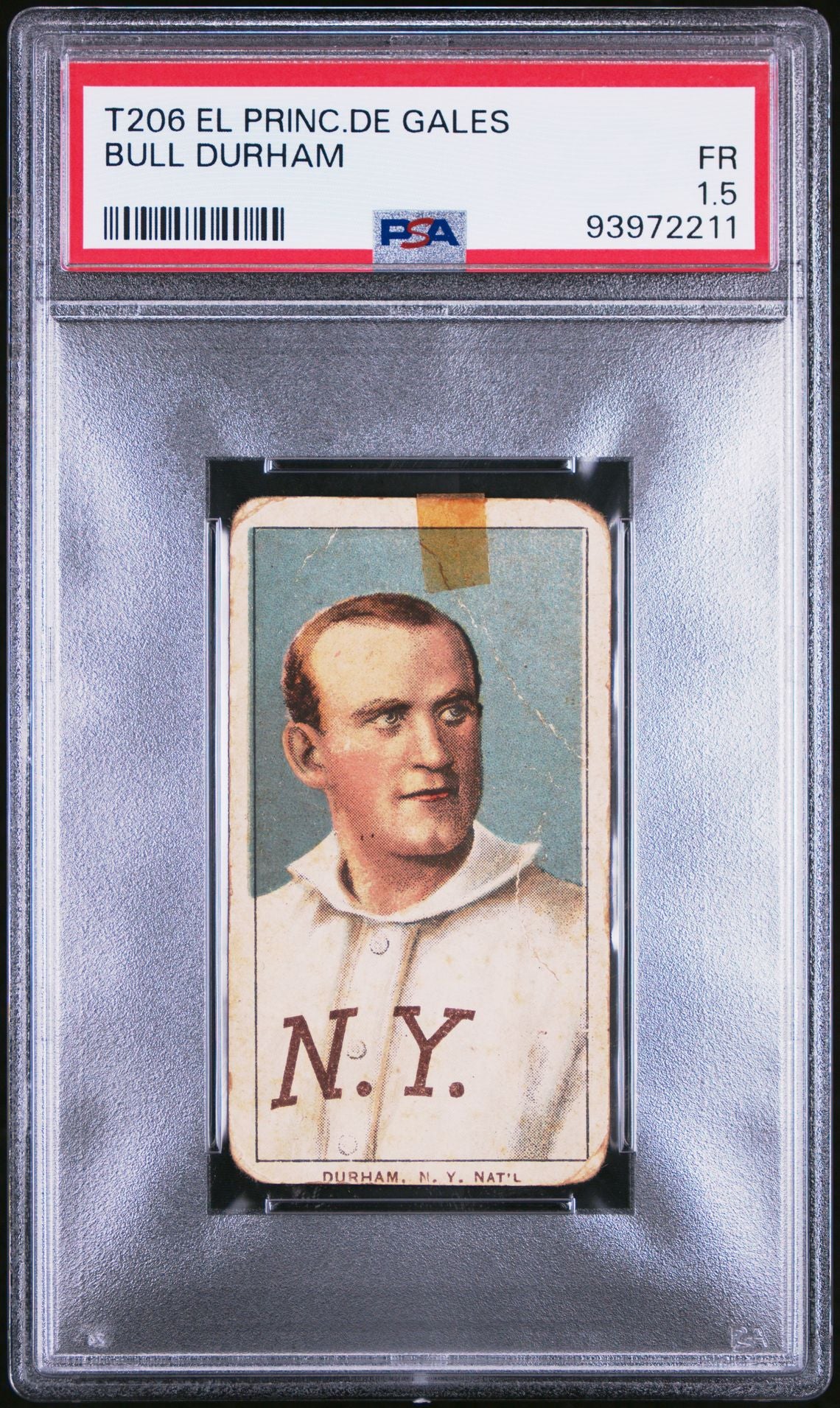 1909 T206 El Principe de Gales Bull Durham Tobacco Card - PSA Graded #9397221 - Vintage Baseball Collectible for Display & Investment
