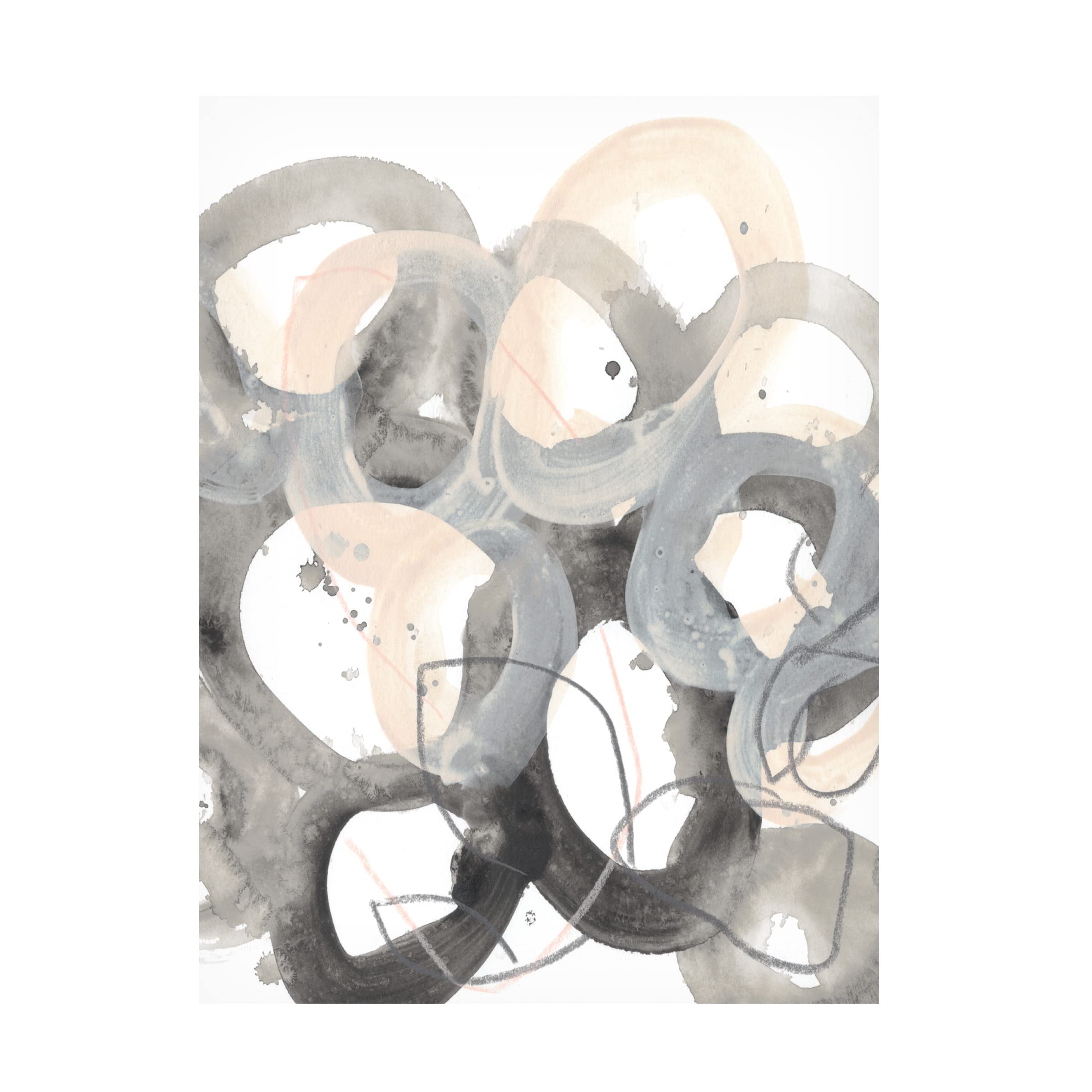Tangled Circuit I Abstract Canvas Wall Art by June Erica Vess - Modern Home & Office Decor for Living Room, Bedroom or Workspace