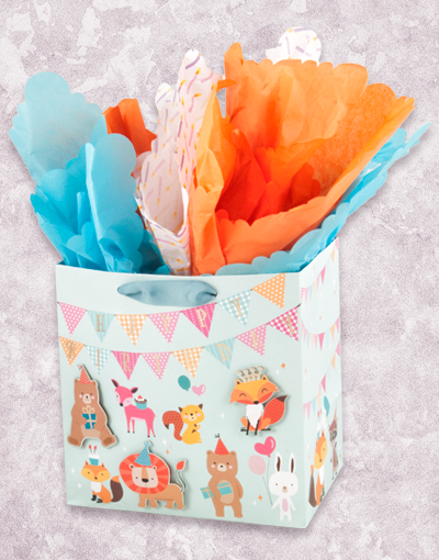 Critter Celebration Medium Square Gift Bags - Party Favors, Birthday Gifts, Baby Shower Supplies - Perfect for Animal Theme Parties & Special Occasions