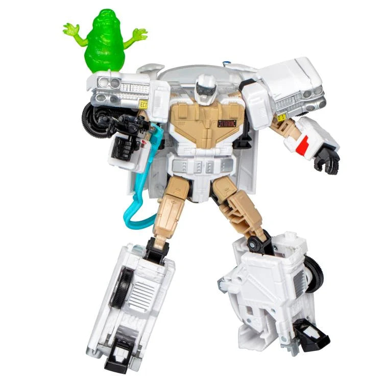 Ghostbusters x Transformers Ectotron Ecto-1 Action Figure - Collectible Toy for Fans, Perfect for Display & Play - Great Gift for Movie Lovers & Transformers Collectors