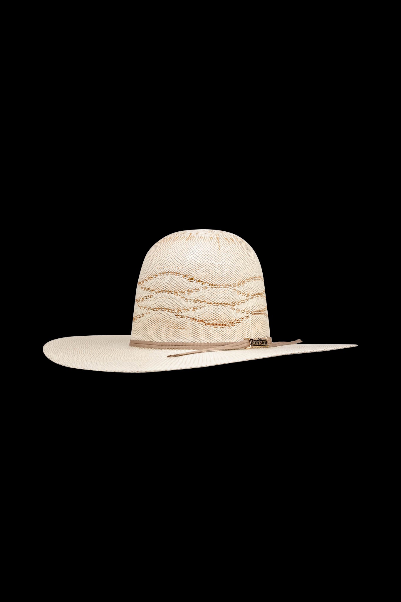 Rock'em 10X Carson Open Crown Straw Hat for Men - Western Cowboy Hat with Brim - Perfect for Outdoor, Rodeo, and Summer Fashion