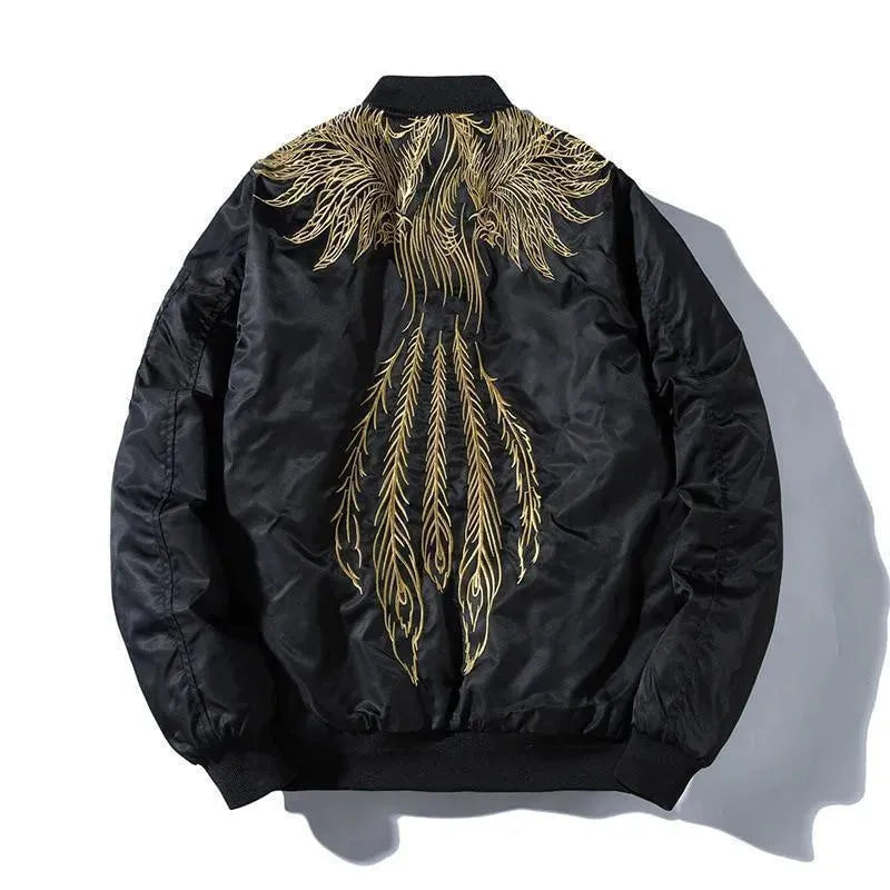 Phoenix Marshal Bomber Jacket for Men - Vintage Aviator Flight Jacket with Quilted Lining - Perfect for Casual Wear, Motorcycle Riding & Outdoor Adventures