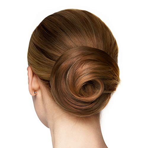 Perfect Bun Synthetic Hair Buns - Women's Golden Light Brown Hairpiece for Elegant Updos | Clip-in Hair Extensions for Weddings, Parties & Daily Styling