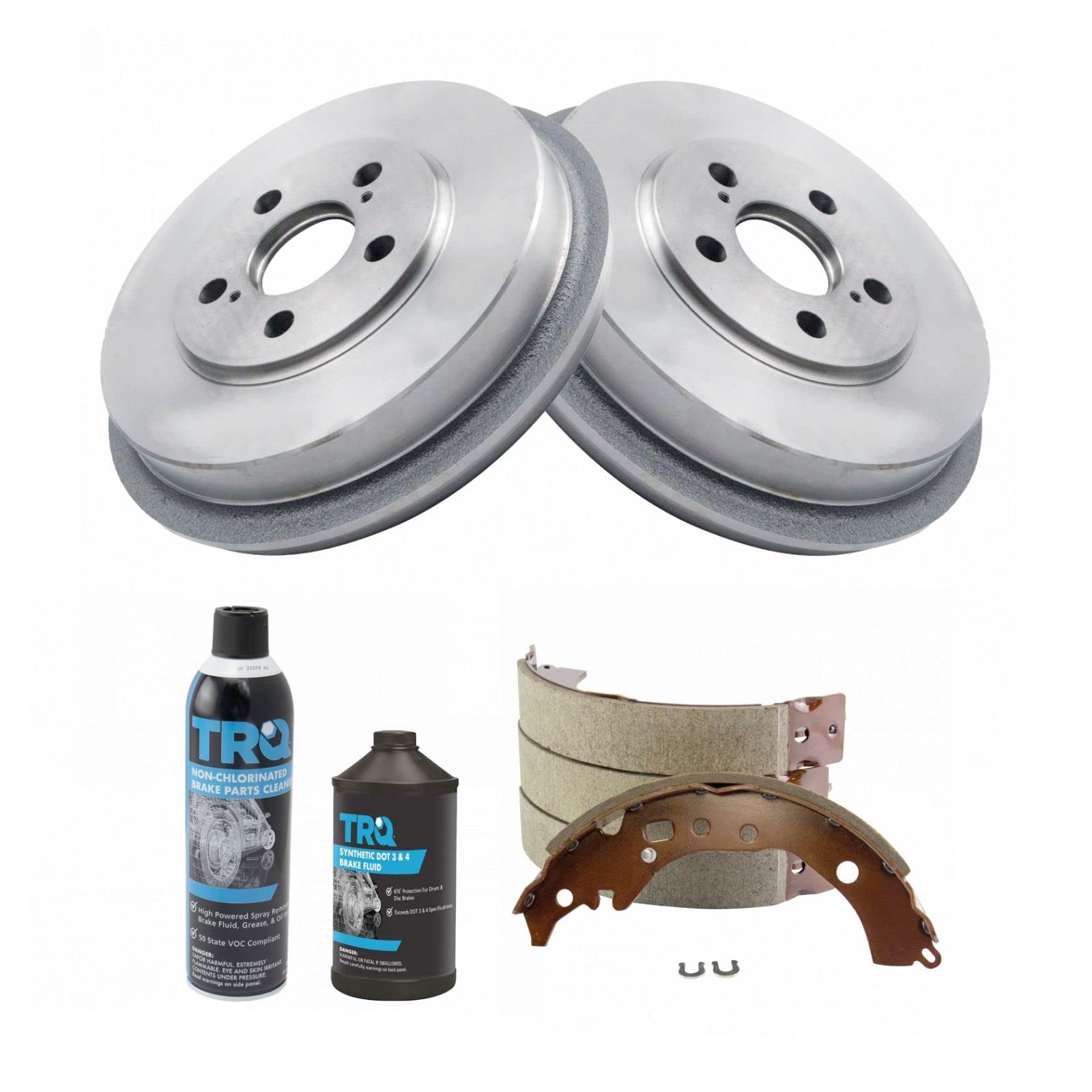 2008-2014 Scion xD Rear Brake Shoes & Drum Cleaner Fluid Set - High-Performance Brake Maintenance Kit for Safe Driving & Smooth Braking