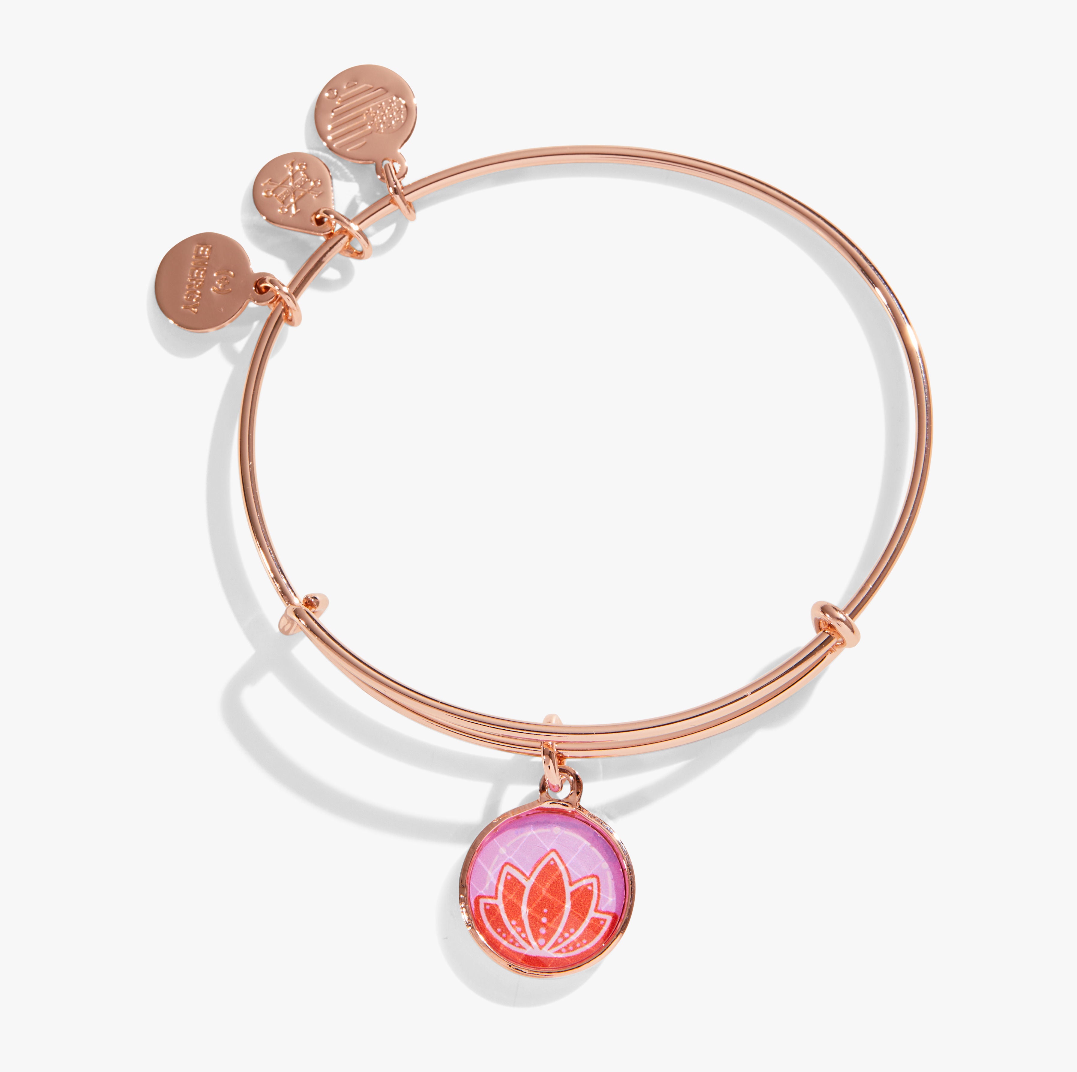 Crystal Lotus Charm Bangle Bracelet for Women - Elegant Adjustable Buddhist Jewelry for Meditation, Yoga & Spiritual Healing | Perfect Gift for Birthday, Anniversary