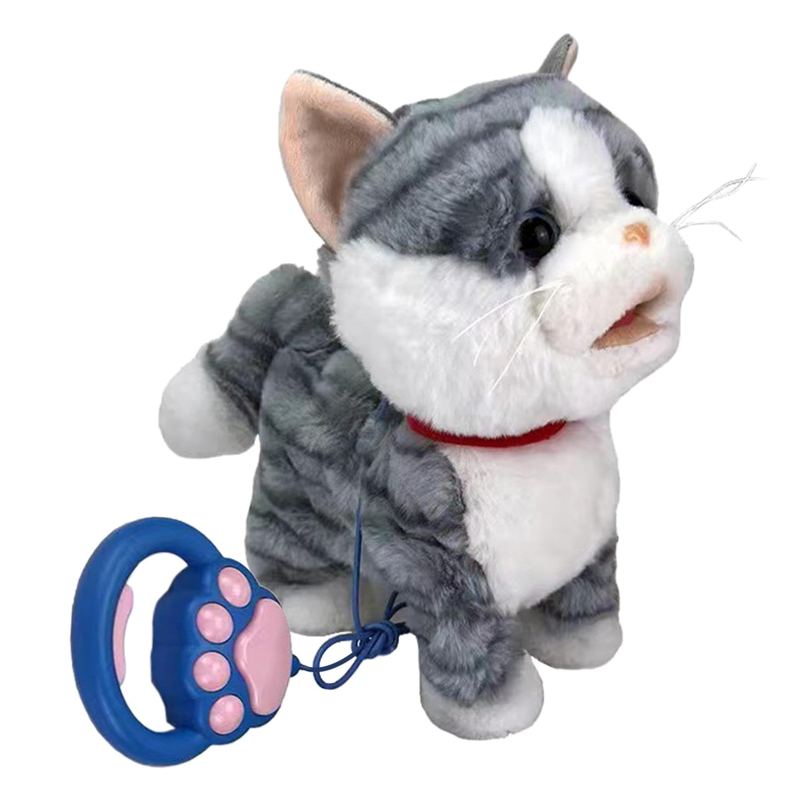 Interactive Electric Walking Plush Cat Toy for Kids - Soft Stuffed Animal with Fun Sounds & Motion, Perfect for Playtime & Pet Entertainment | Unique Gift for Cat Lovers