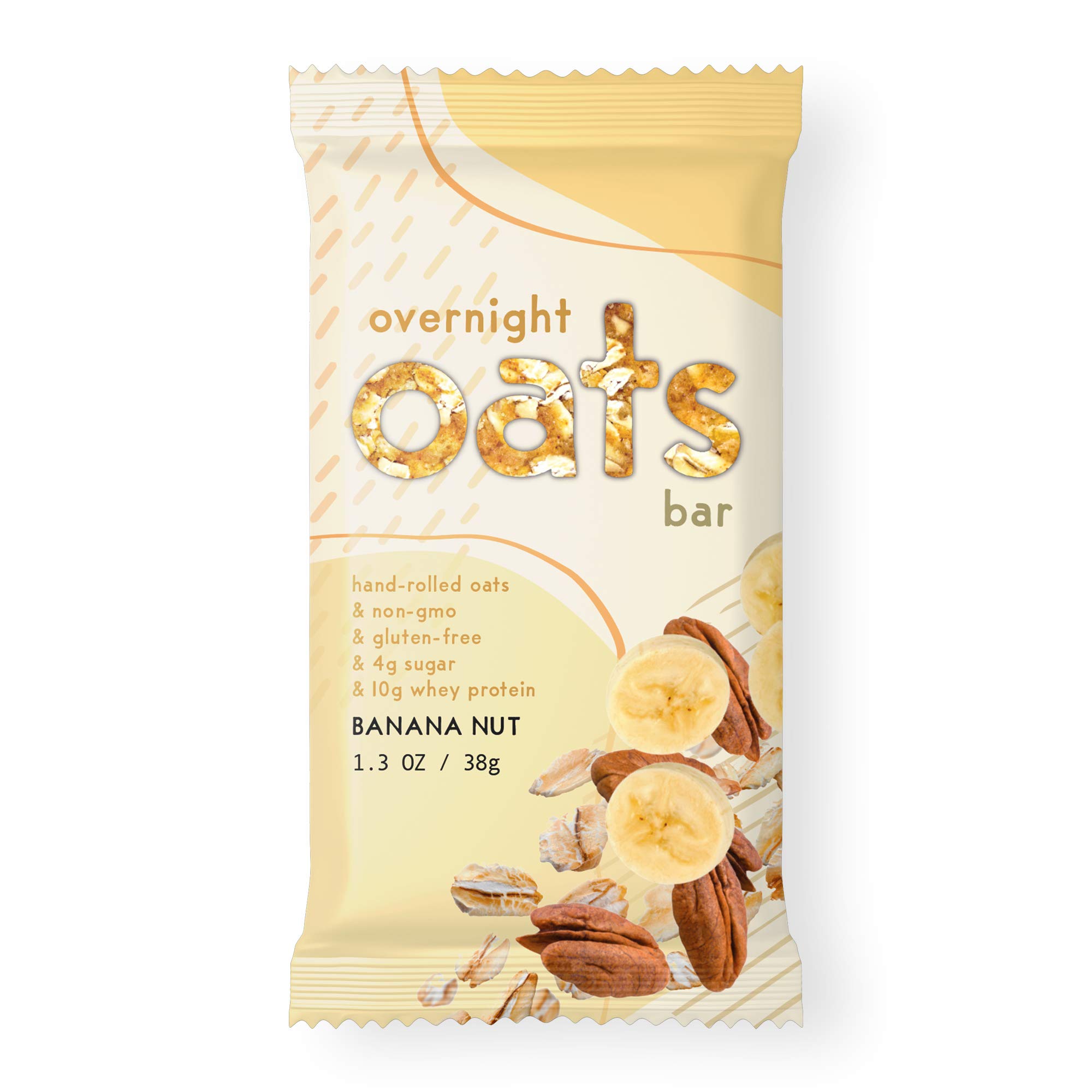Overnight Oats Bar - Banana Nut Flavor, 1.3oz | Healthy Breakfast Snack for On-the-Go, Work, Gym & Travel