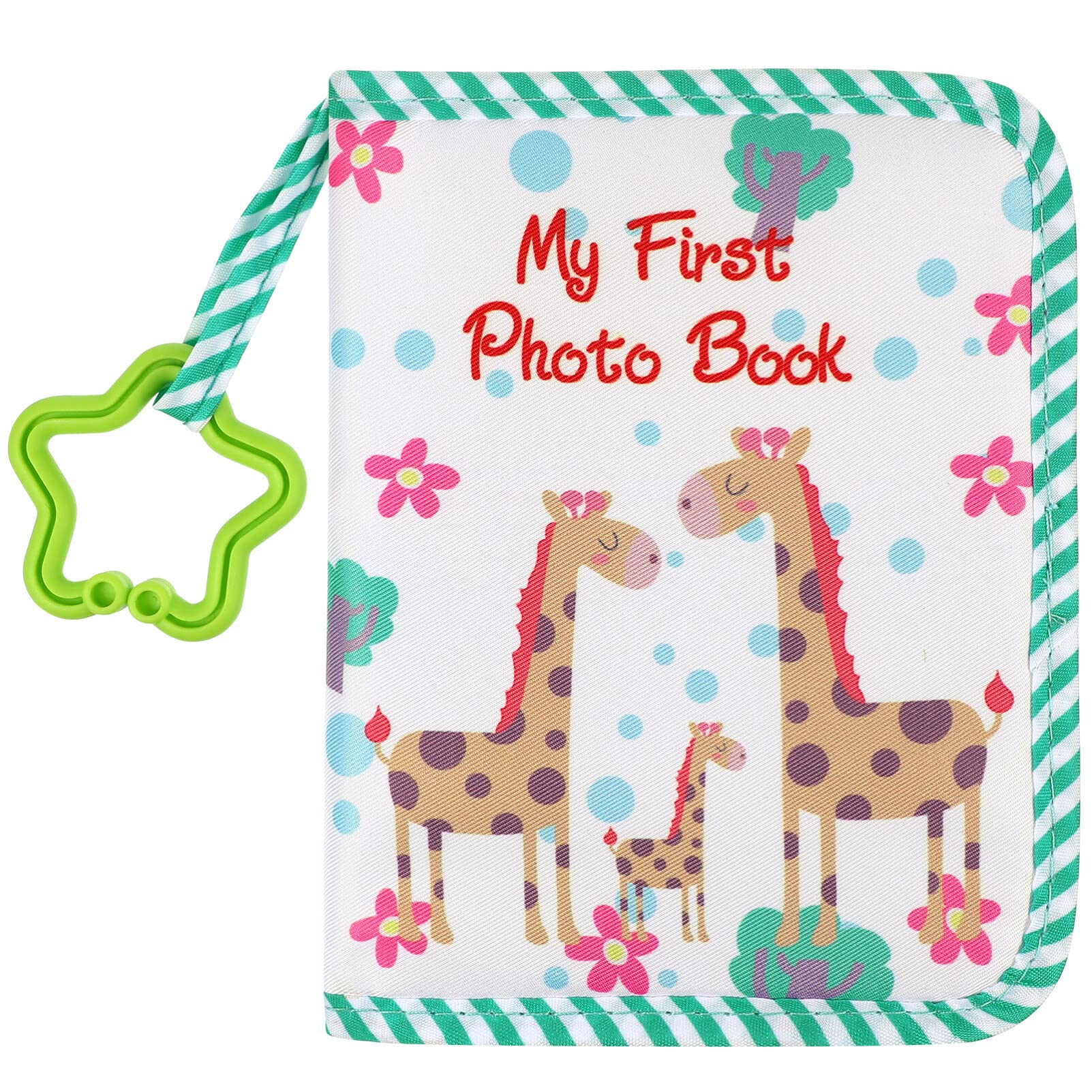 NUOBESTY Baby First Year Memory Book - Soft Cloth Photo Album for Newborns, Infants & Toddlers - Cartoon Design Keepsake Scrapbook - Perfect for Baby Shower Gifts, 1st Birthday Presents & Family Photo Storage