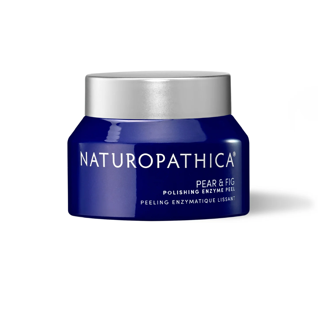 Naturopathica Pear Fig Polishing Enzyme Peel - Exfoliating Face Scrub for Glowing Skin | Gentle Chemical Peel for Sensitive Skin | Perfect for Daily Skincare Routine & Spa Treatments
