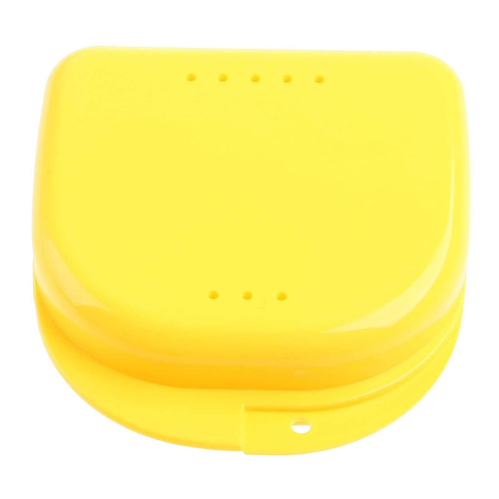 Orthodontic Retainer & Denture Storage Box with Vent Holes - Travel-Friendly Dental Case for Braces, Mouthguard & False Teeth - Perfect for Home, Office & Travel Use