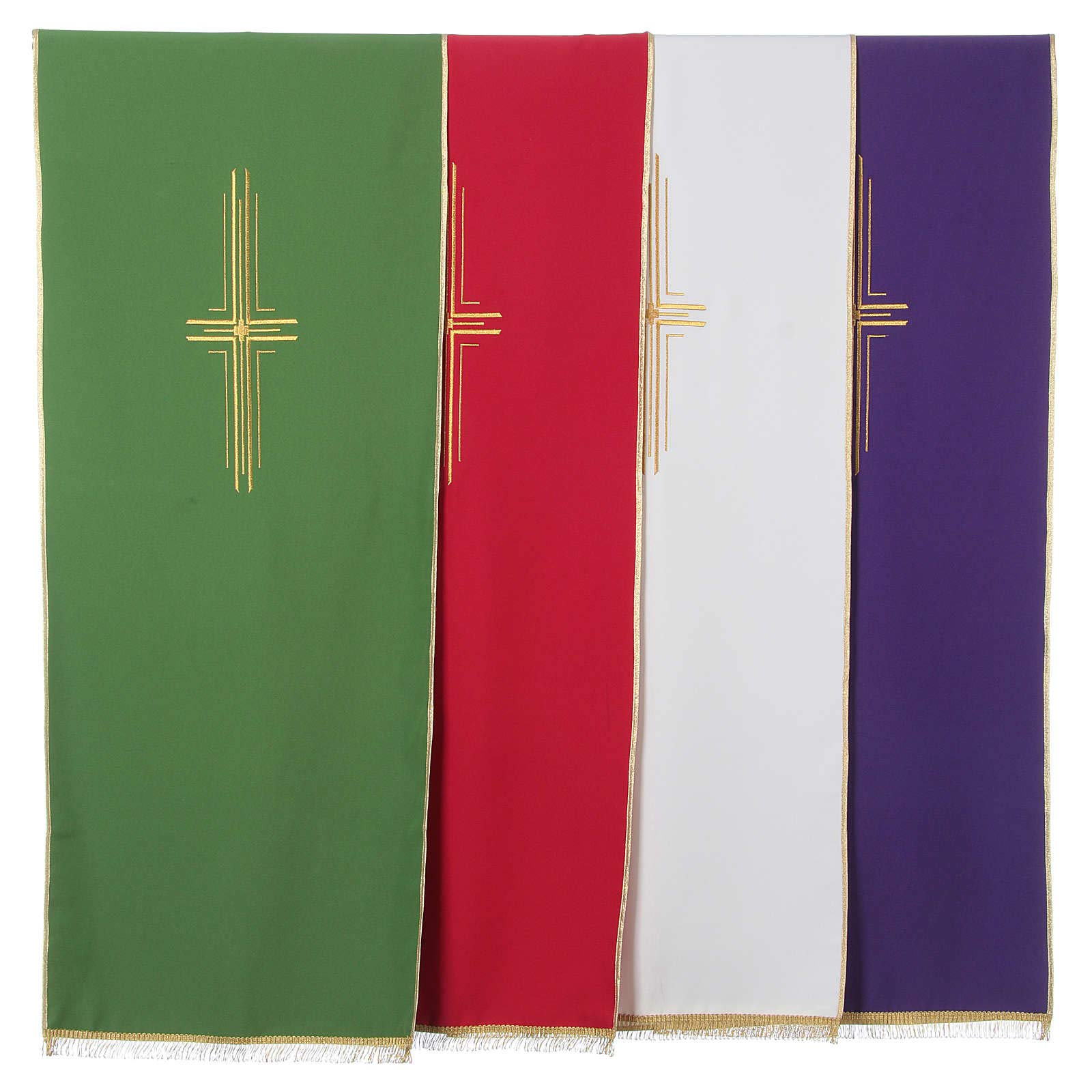 Red Polyester Lectern Cover with Stylized Cross - Perfect for Church Pulpit, Worship Services & Religious Ceremonies
