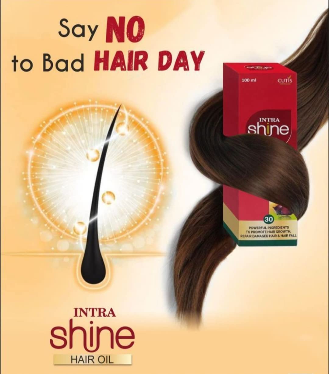 LYUD Intrashine Red Onion Hair Oil with Comb Applicator - 100ml Natural Hair Growth Treatment for Thicker, Stronger Hair - Perfect for Daily Scalp Massage & Damaged Hair Repair