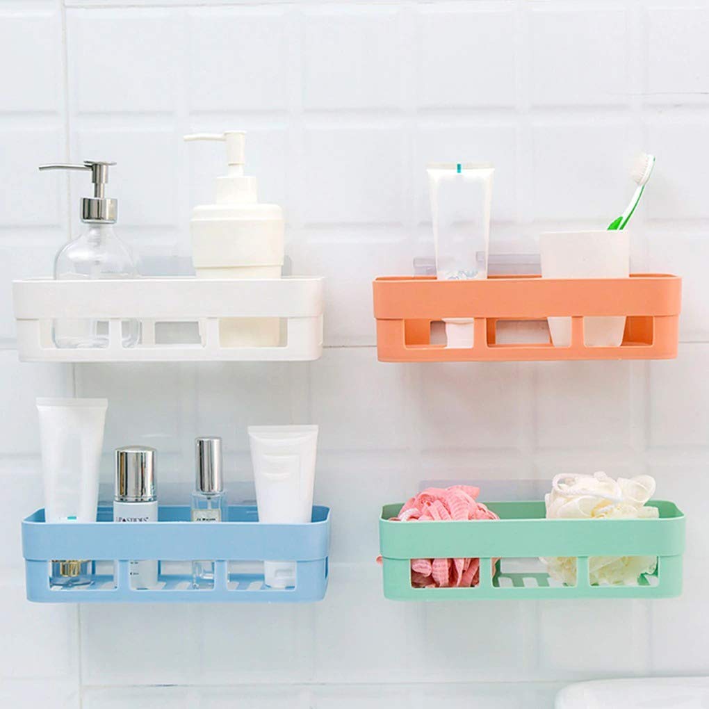 KINZILLA 2-in-1 Kitchen Sink Soap Holder and Sponge Rack - Plastic Bathroom Soap Dispenser Organizer for Sink Countertop - Multicolor (2-Pack) - Perfect for Kitchen, Bathroom, and Laundry Room Organization