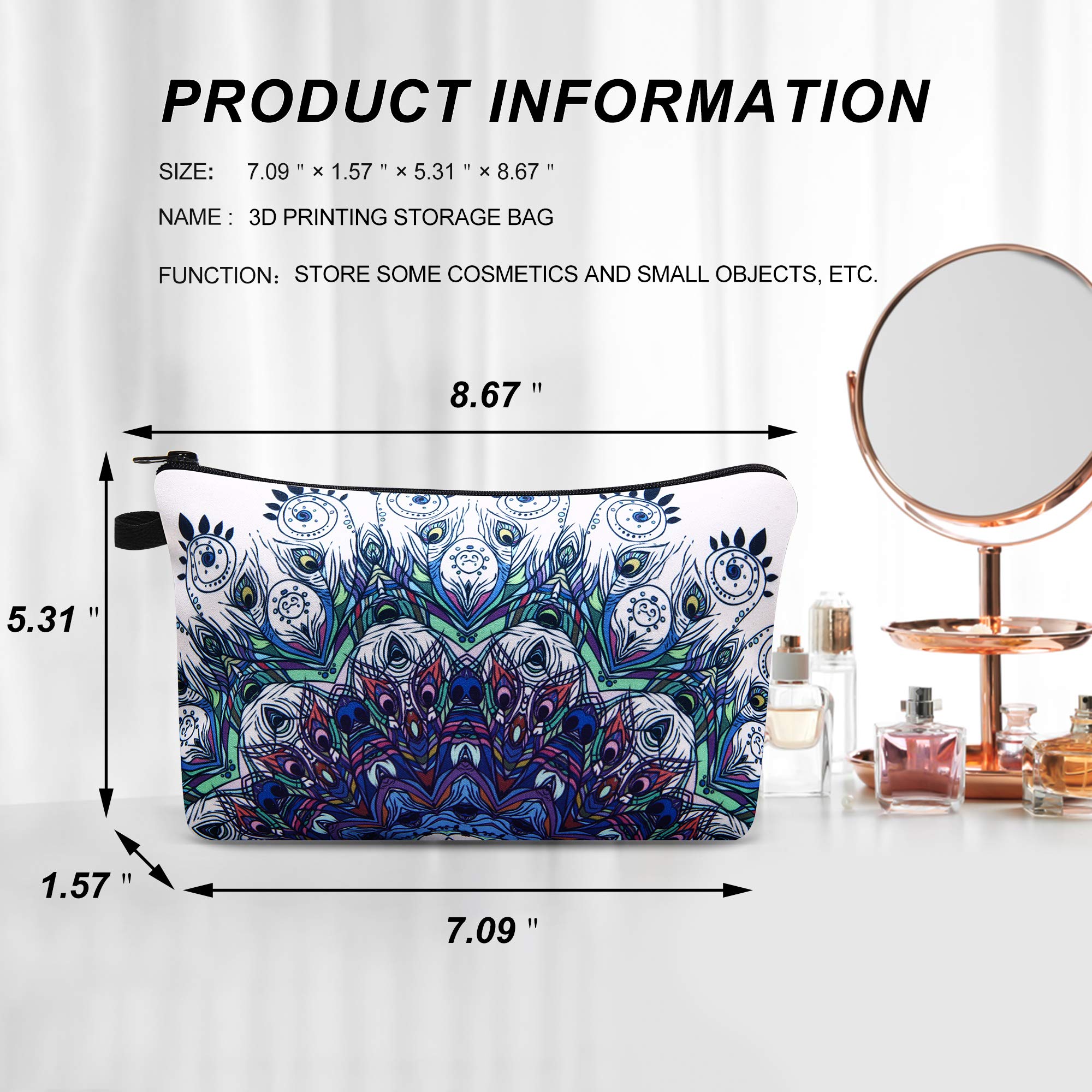 Waterproof Travel Makeup Bag for Women - Portable Cosmetic Pouch & Toiletry Organizer | Perfect for Purse, Gym, Vacation & Daily Essentials Storage