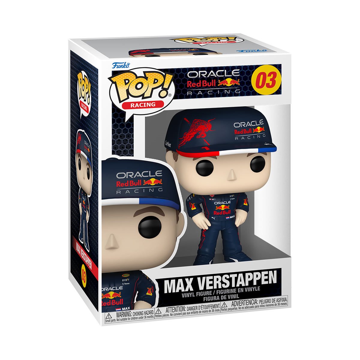 Max Verstappen Funko Pop! Vinyl Figure #03 - Red Bull Racing F1 Collectible for Fans, Gift for Formula 1 Enthusiasts - Perfect for Display, Office Decor, and Racing Memorabilia Collections