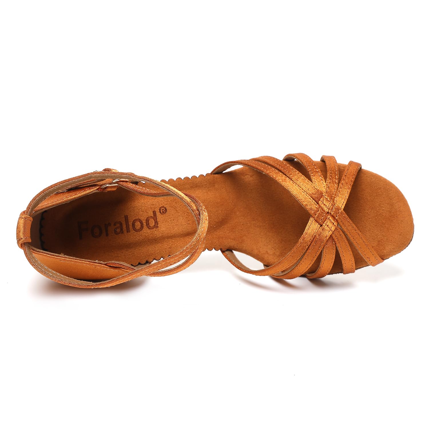 Foralod Women's Ballroom Dance Heels - Latin & Salsa Dance Shoes for Adults, 1920s Character Shoes, Elegant Dancing Pumps for Performances, Practice, and Social Events