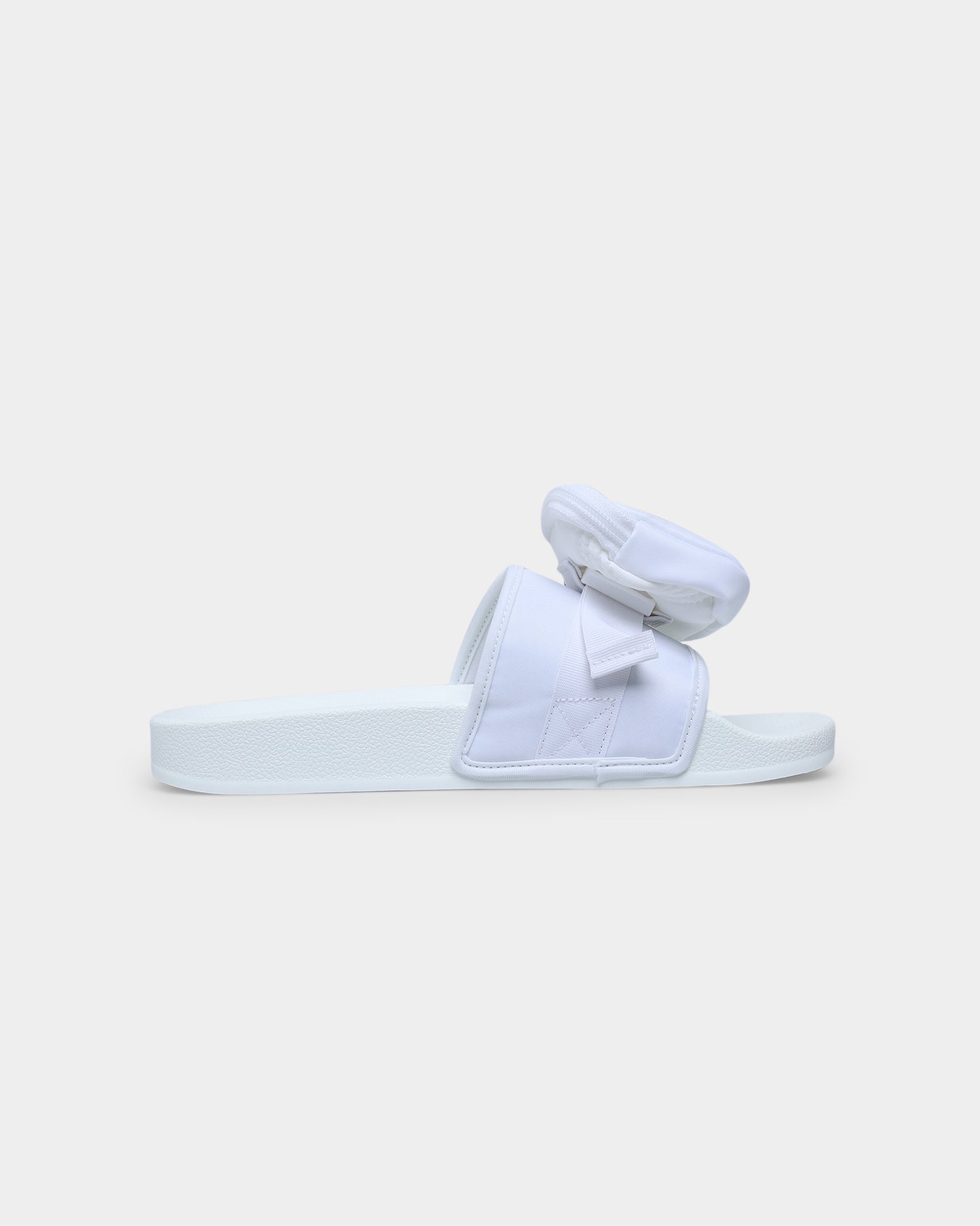 Adidas Pouchylette Slides for Men & Women - Cloud White/Core Black - Comfortable Summer Sandals for Beach, Pool & Casual Wear