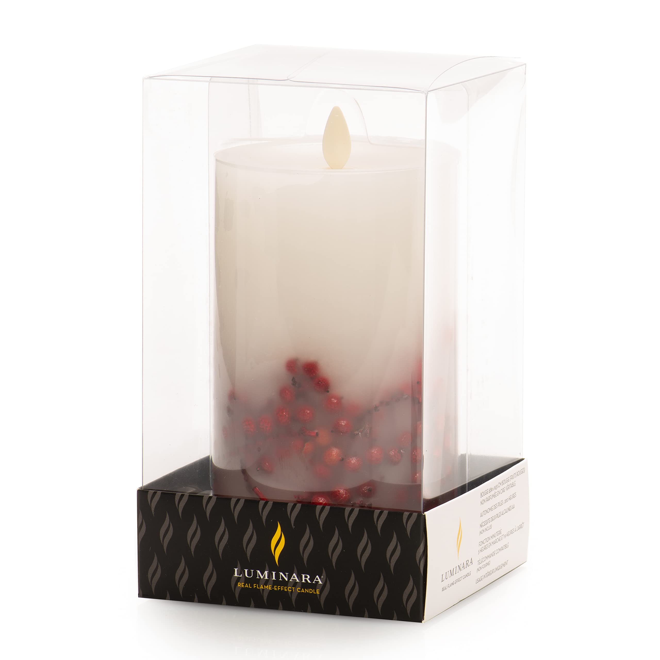 Luminara Flameless LED Candle - Real Wax, Battery Operated with Moving Flame Effect, 3.5