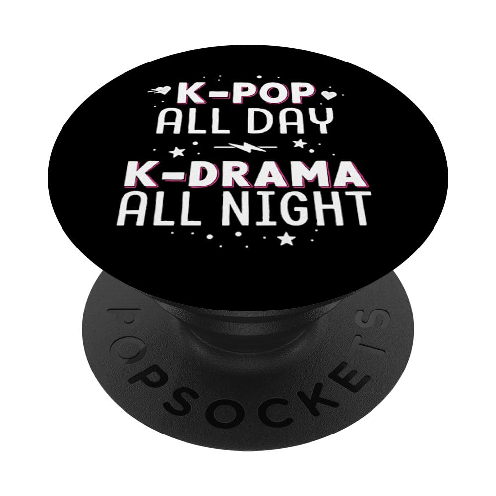 K-Pop & K-Drama Korean PopSockets PopGrip - Swappable Phone Grip for Samsung, iPhone & Tablets | Perfect for Fans, Concerts & Binge-Watching Dramas