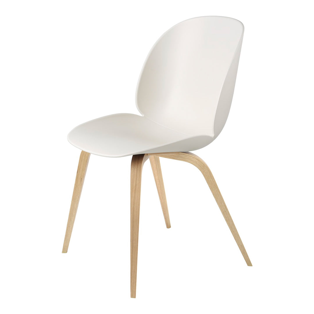 Modern Beetle Dining Chair with Solid Wood Base - Unupholstered Minimalist Design for Kitchen, Dining Room & Office Spaces