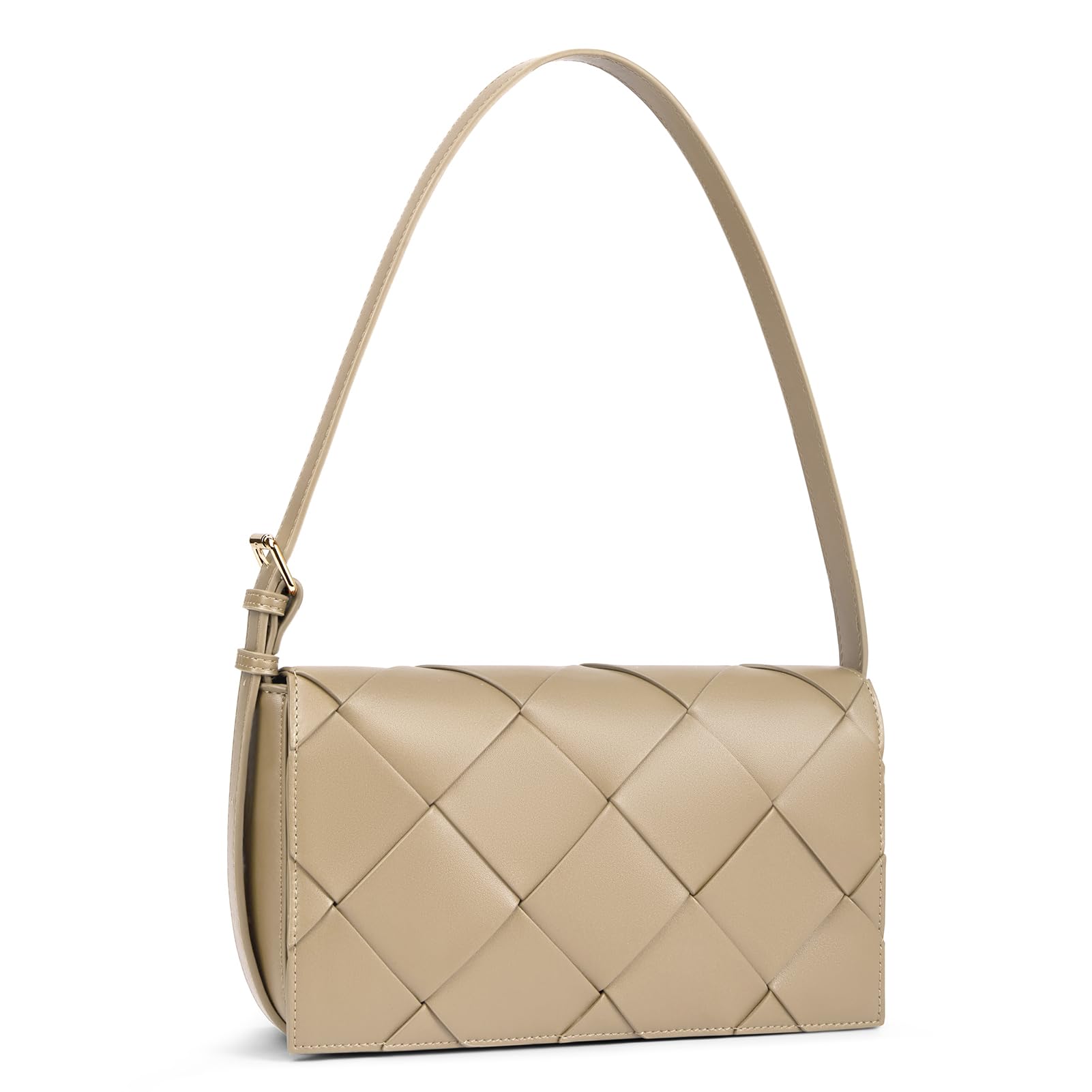 BOSTANTEN Women's Vegan Leather Woven Hobo Shoulder Bag - Stylish Handbag for Work, Travel & Everyday Use