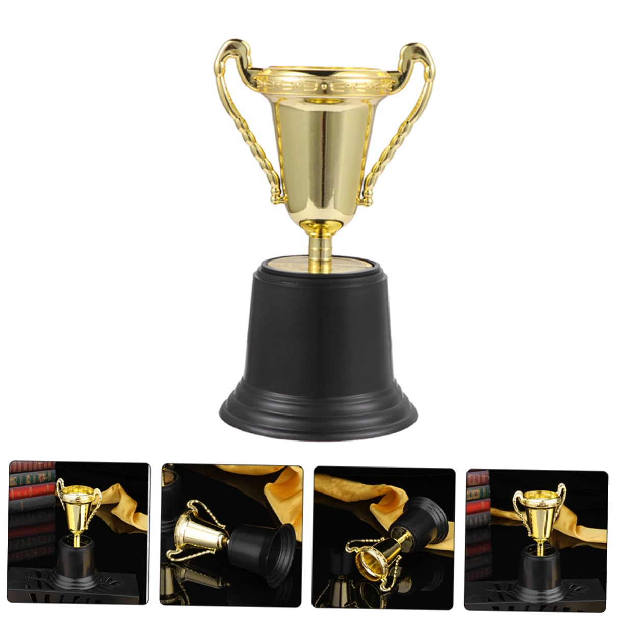 SUPVOX Kids Baseball Trophies - Mini Gold Award Cups for Children's Sports | Reusable Plastic Trophies for Little League, Baseball Tournaments & Youth Achievement Awards
