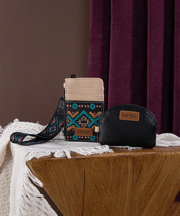 Wrangler Aztec Embroidered Whipstitch Tote Bag for Women - Stylish Boho Shoulder Bag for Travel, Beach & Shopping