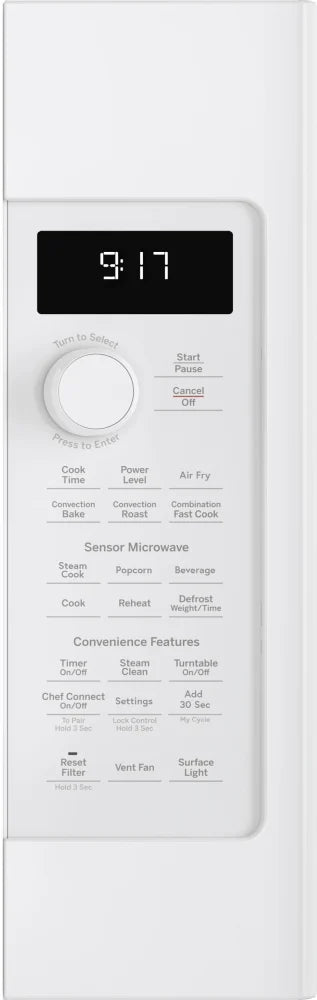 GE Profile PVM9179DRWW 30-Inch Over-the-Range Convection Microwave Oven in White - Perfect for Kitchen Remodeling & Space-Saving Cooking
