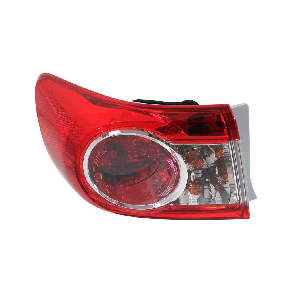 2011-2013 Toyota Corolla Tail Light Assembly Pair - Driver & Passenger Side with Bulbs Included | CAPA Certified TO2804111 + TO2805111 | Perfect for Night Driving & Enhanced Vehicle Safety