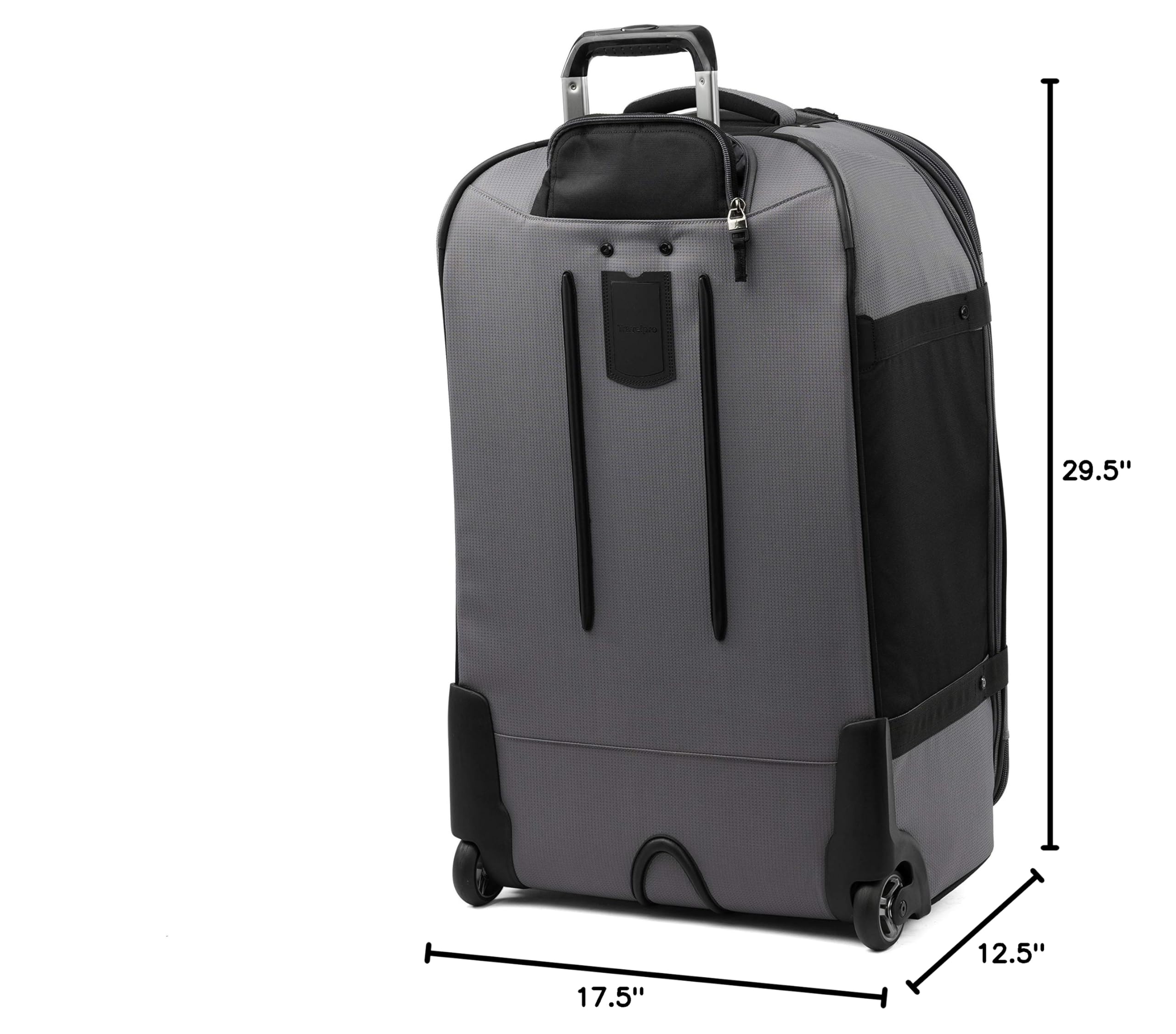Travelpro Unisex-Adult Bold Softside Expandable Rollaboard Upright Luggage, Grey/Black, Checked-Large 28-Inch - Perfect for International Travel, Business Trips & Vacation Packing