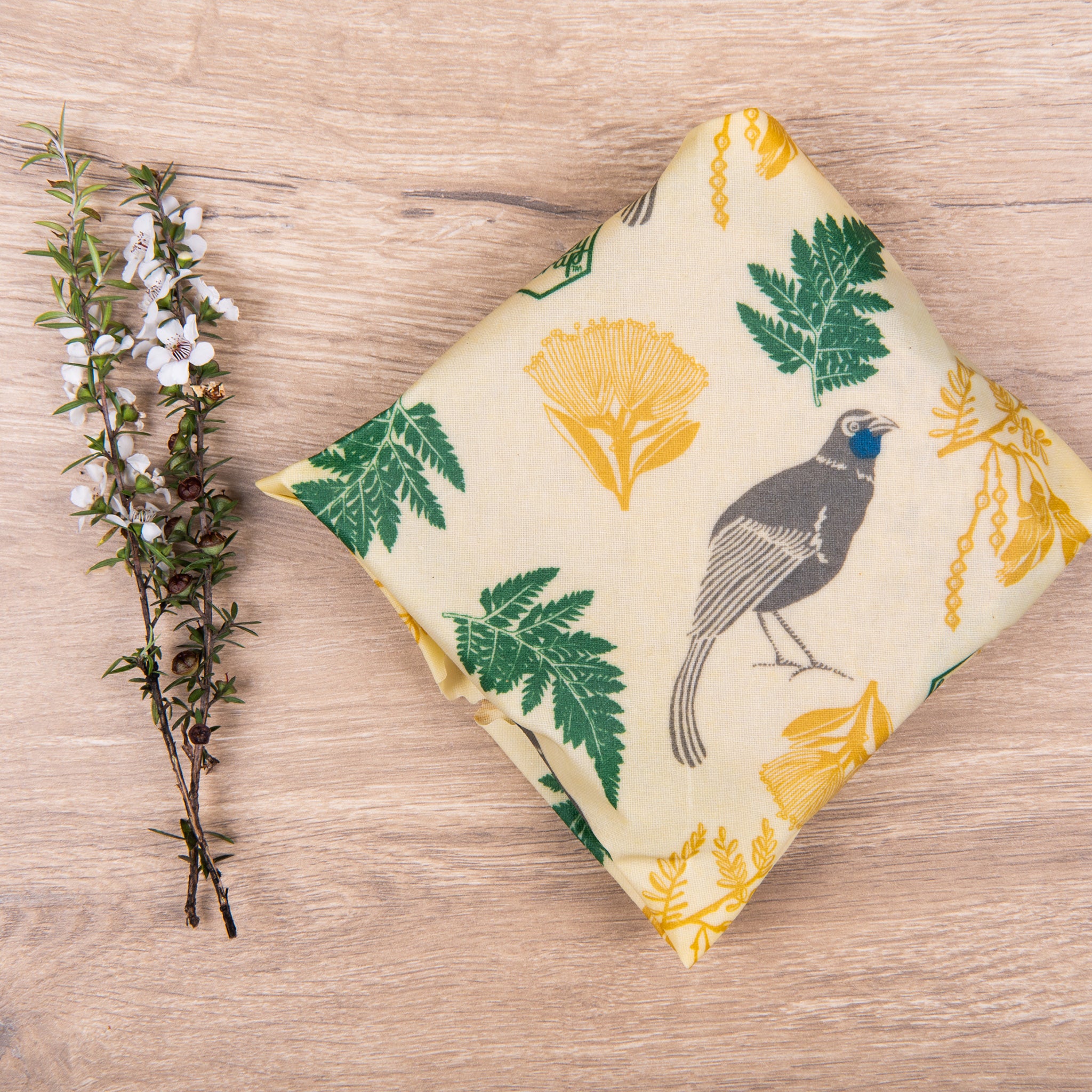 Organic Beeswax Food Wraps - Small Twin Pack | Reusable & Eco-Friendly | Perfect for Sandwich Wrapping, Snack Storage & Lunch Boxes