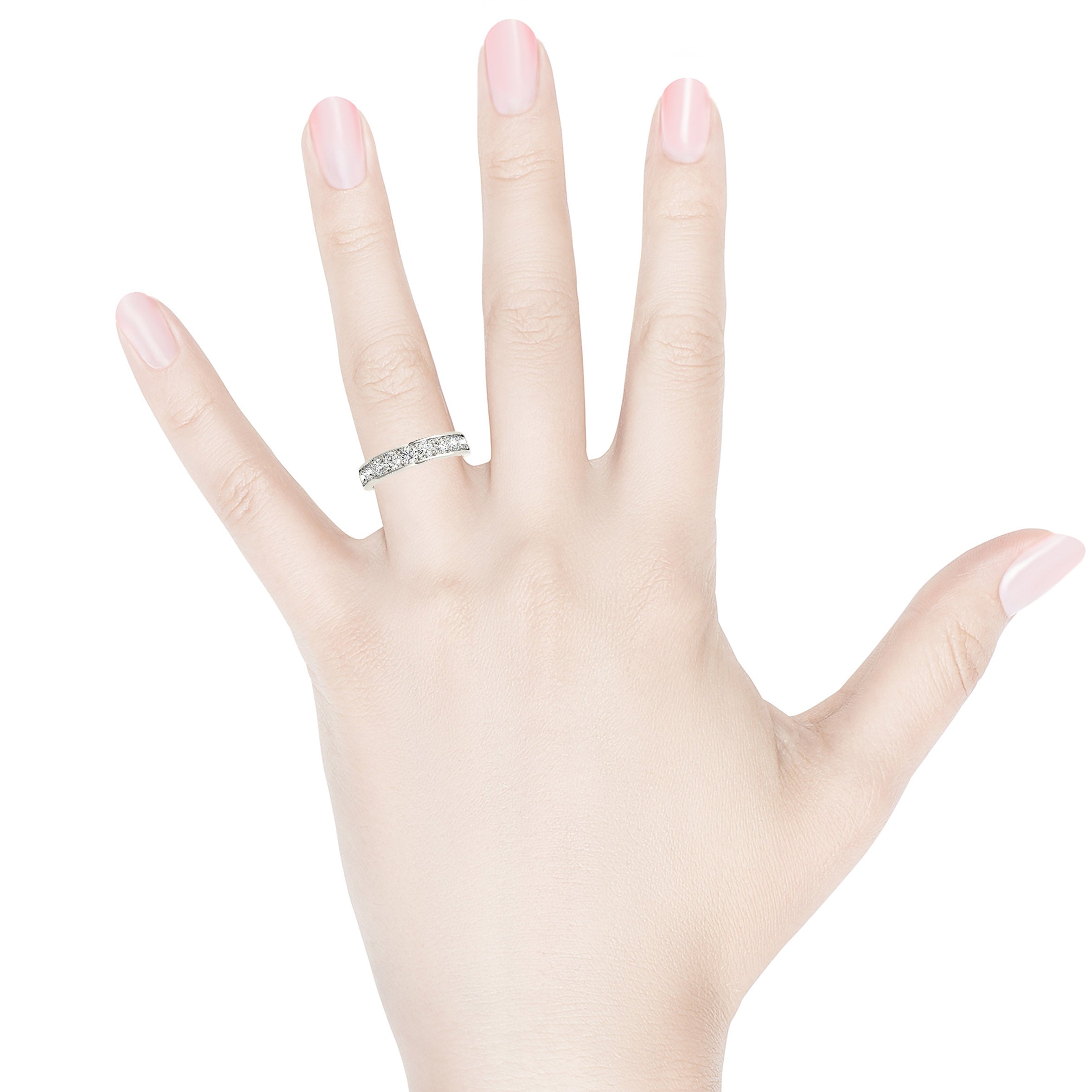 0.90 Carat Round Diamond Wedding Band for Women - Elegant & Timeless Engagement Ring for Brides, Anniversaries & Special Occasions