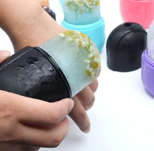 Ice Facial Roller for Face & Skin Care - Anti-Inflammatory Face Icer Roller to Reduce Acne, Fine Lines & Wrinkles - Black | Perfect for Morning Routine & Post-Workout Cooling Relief