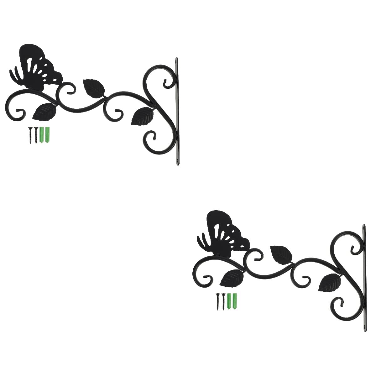 ULTNICE 2 Pack Rustic Hanging Plant Brackets - Shepherd's Hook Hangers for Bird Feeders, Lanterns, Baskets & Wind Chimes | Outdoor Garden Decor for Flowers, Plants & Home Decoration | Perfect for Patio, Porch & Yard