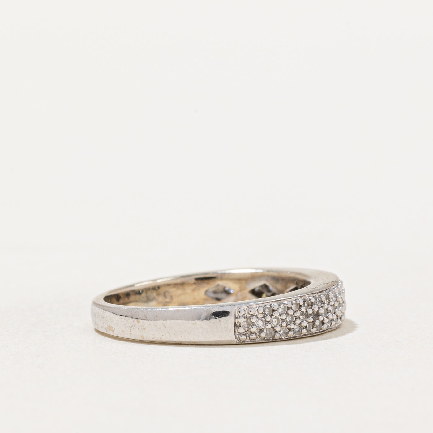 0.24ctw Pave Set Diamond Wedding Band Ring - Size 5.25 - Perfect for Engagement, Anniversary & Bridal Jewelry Gifts