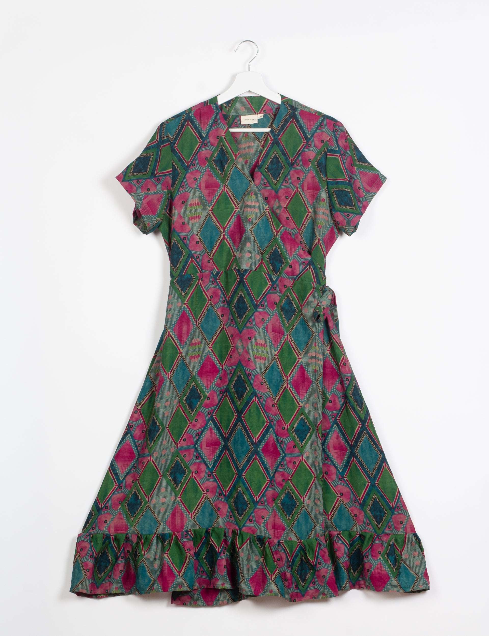 Elegant Midi Wrap Dress for Women - Size XL - Flattering Fit for Office, Party & Date Night - Stylish & Comfortable Everyday Wear
