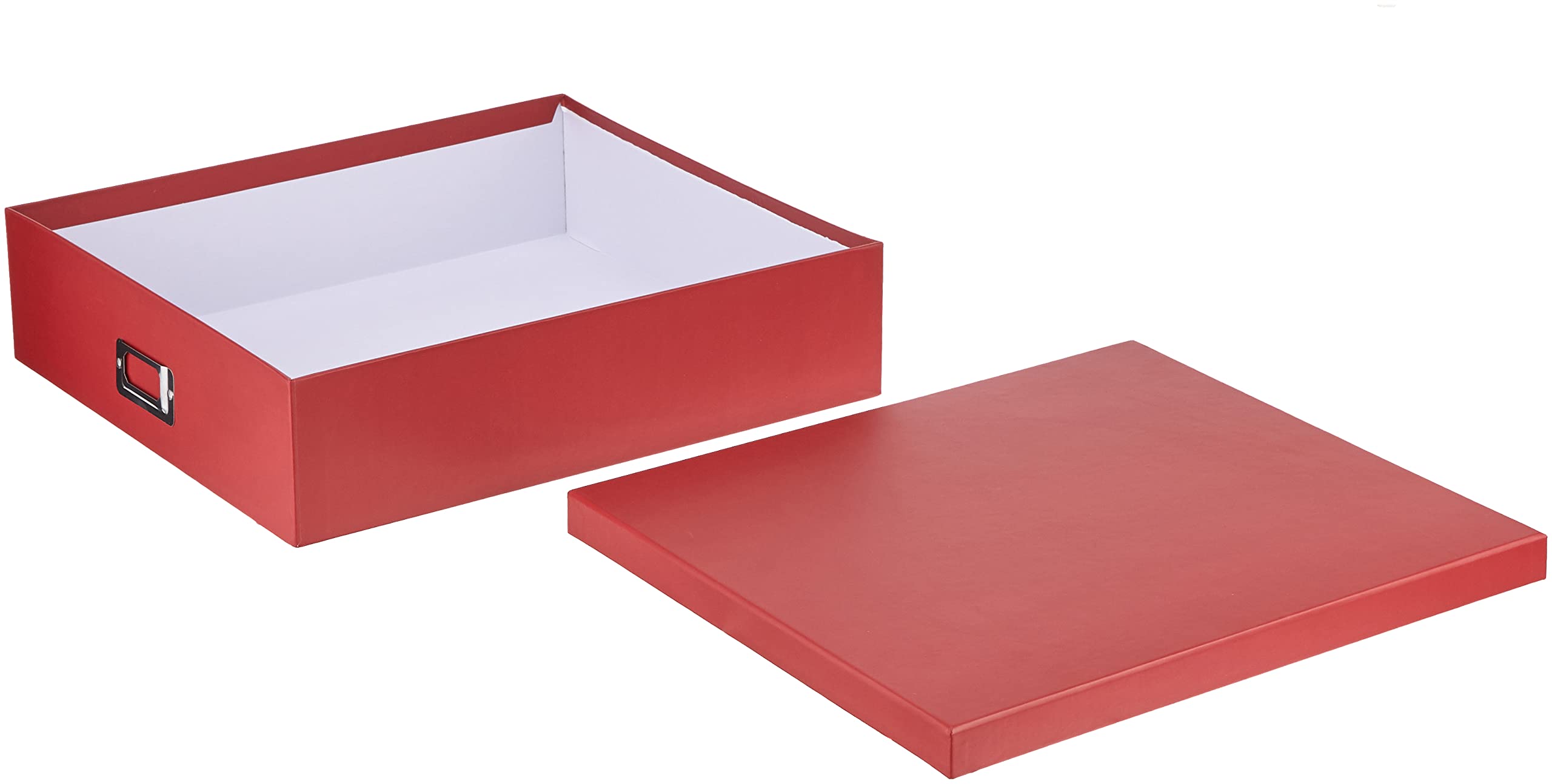 Pioneer Jumbo Scrapbook Storage Box - Large Photo Album Organizer Box for Scrapbooking Supplies, Red | Perfect for Craft Room, Office & Home Organization