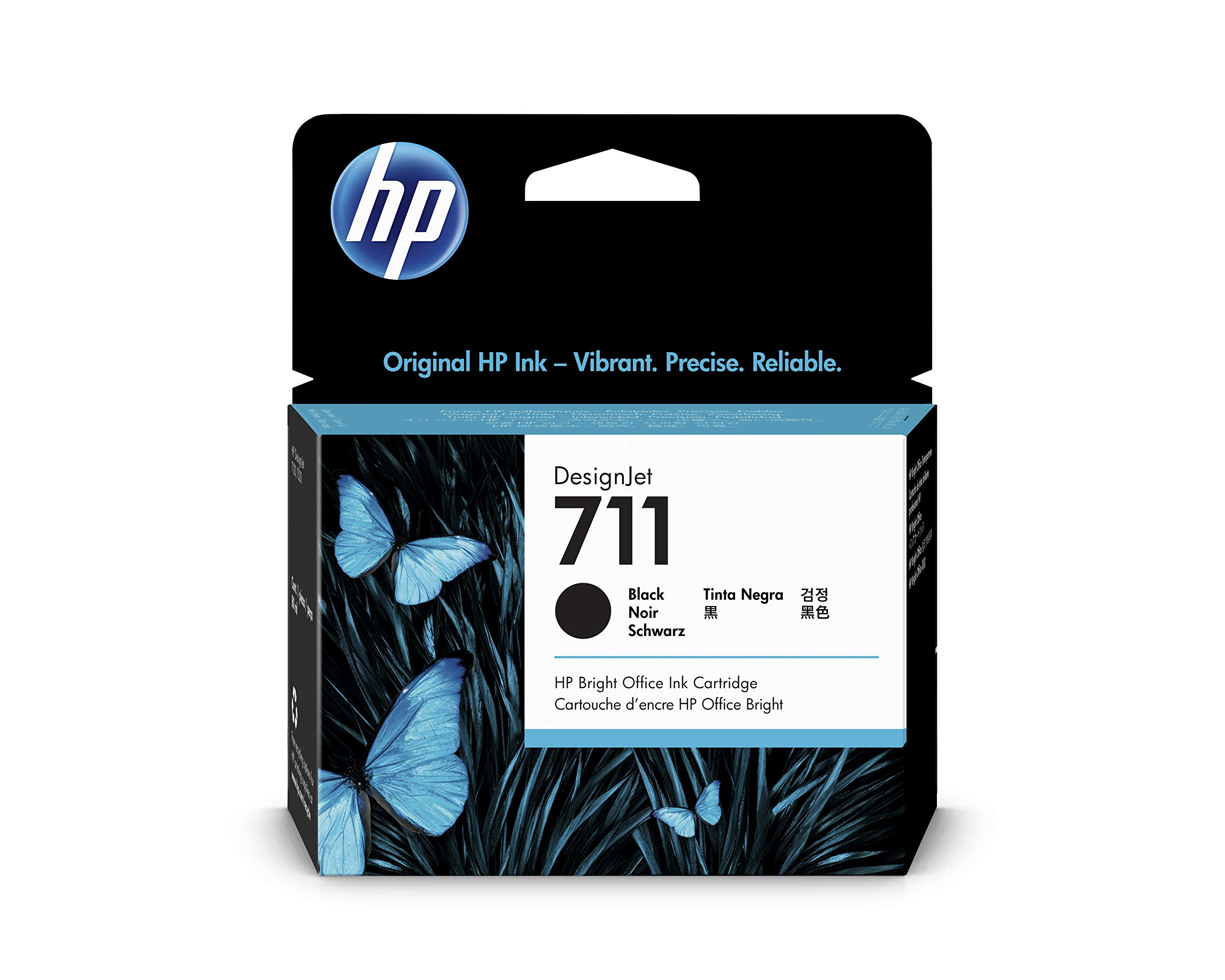 HP 711 80ml Black Designjet Ink Cartridge (CZ133A) - Compatible with HP DesignJet T120 24