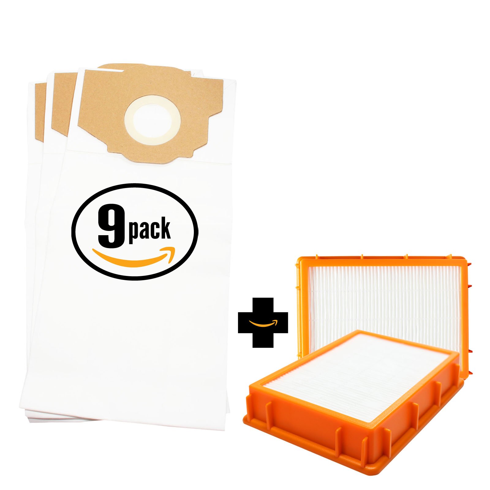 Upstart Battery 27 Vacuum Bags & 2 HEPA Filter Replacement for Eureka 4870G - Compatible with Eureka Style RR Vacuum Bags & HF-2 Filter - Perfect for Home Cleaning, Pet Hair Removal, and Allergen Reduction