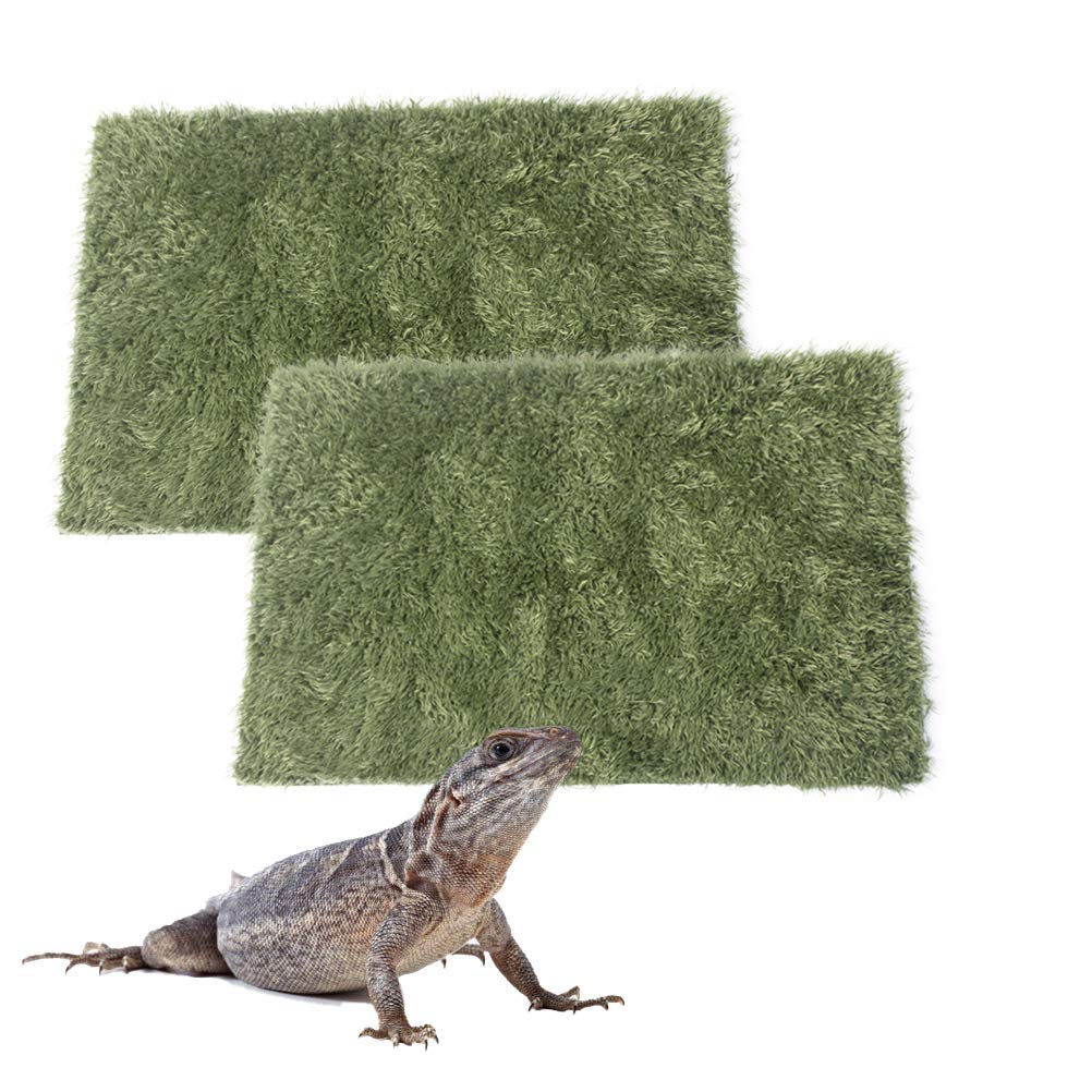 Kathson 2-Pack Reptile Carpet Terrarium Liner - Soft Tortoise Bedding & Reptile Substrate Mat - Perfect for Lizards, Snakes, Bearded Dragons, Geckos, Chameleons, Turtles & Iguanas (11.81