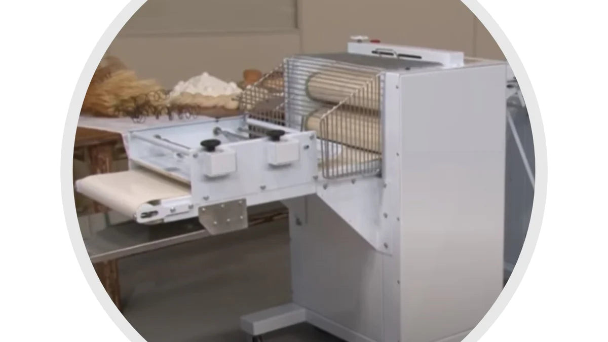 AMTPO Baguette Bread Moulder Machine - 19 3/4'' Rollers, 0.88-14 oz Dough Capacity (Model MB 500) - Perfect for Bakeries, Restaurants & Home Baking