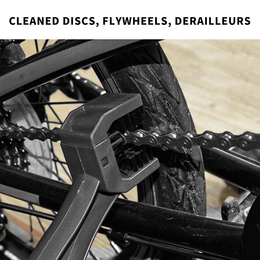 Motorcycle & Bicycle Chain Cleaner Kit - Professional Bike Gear Cleaning Brush Tool for Chain Maintenance | Perfect for DIY Bike Wash & Motorcycle Care at Home