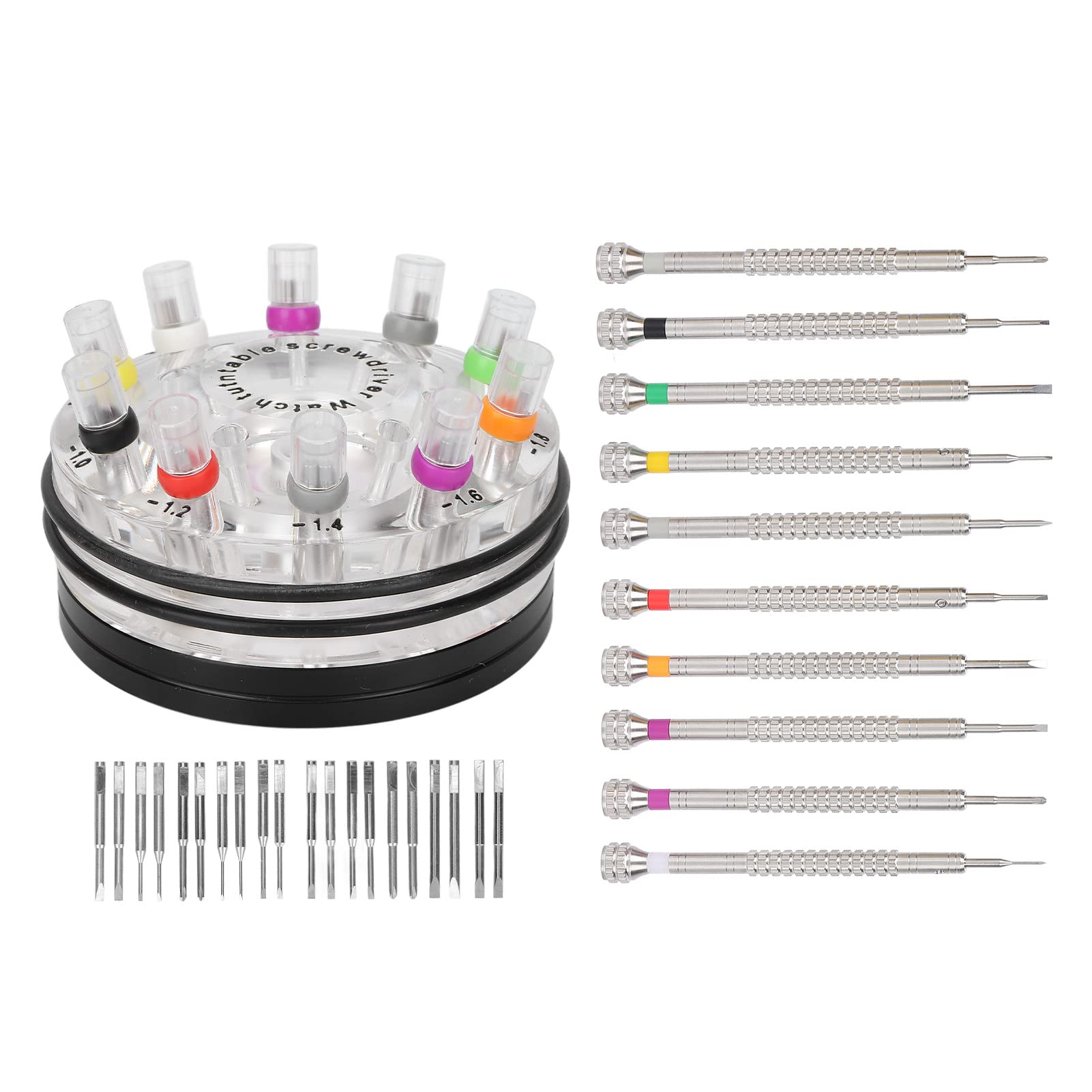 10-Piece Anti-Slip Watch Screwdriver Set - Damping Handle, Wear-Resistant Steel for Professional & DIY Watch Repair | Perfect for Watchmakers, Jewelers & Hobbyists | Home Workshop & Professional Use