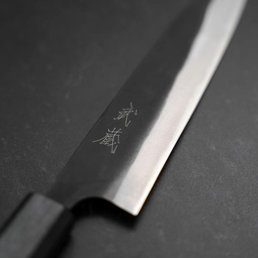 Premium Yanagiba Sushi Knife - Blue Steel #1 Double Bevel Blade with Dark Blue Urushi Handle (170mm) - Perfect for Sushi Chefs & Japanese Cuisine Lovers